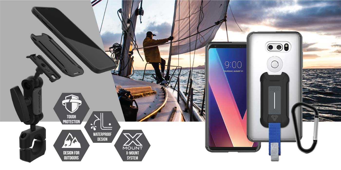 LG V30 smartphones waterproof case. LG V30 smartphones shockproof cases. LG V30 smartphones Military-Grade mountable case. LG V30 smartphones rugged cover design with best drop proof protection.