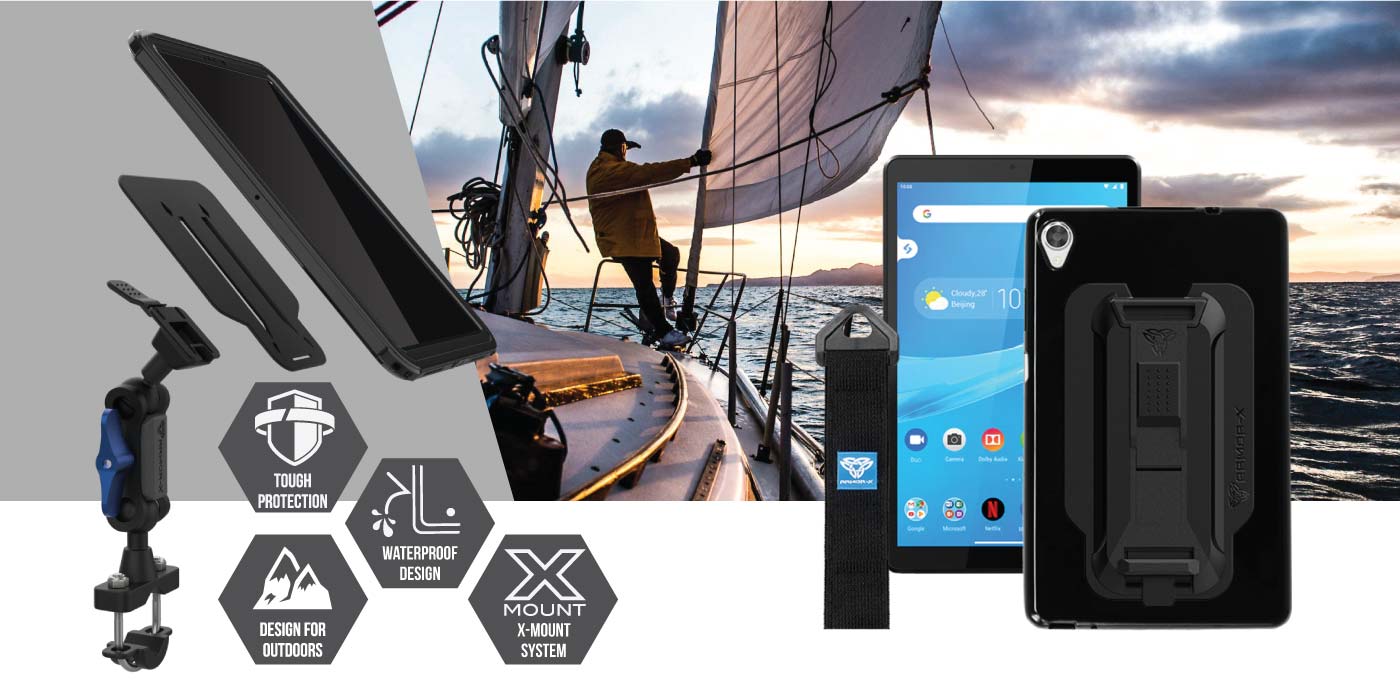 Lenovo Tab M8 (HD) TB-8505 / M8 (FHD) TB-8705 waterproof case. Lenovo Tab M8 (HD) TB-8505 / M8 (FHD) TB-8705 shockproof cases. Lenovo Tab M8 (HD) TB-8505 / M8 (FHD) TB-8705 Military-Grade mountable case. Lenovo Tab M8 (HD) TB-8505 / M8 (FHD) TB-8705 rugged cover design with best drop proof protection.