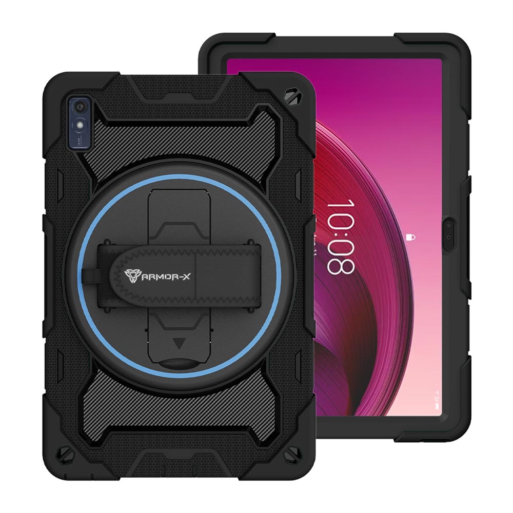 NBN-LN-M105G | Lenovo Tab M10 5G TB360 | Ultra 3 Layers Shockproof Rugged Case with Hand Strap and Kick-Stand