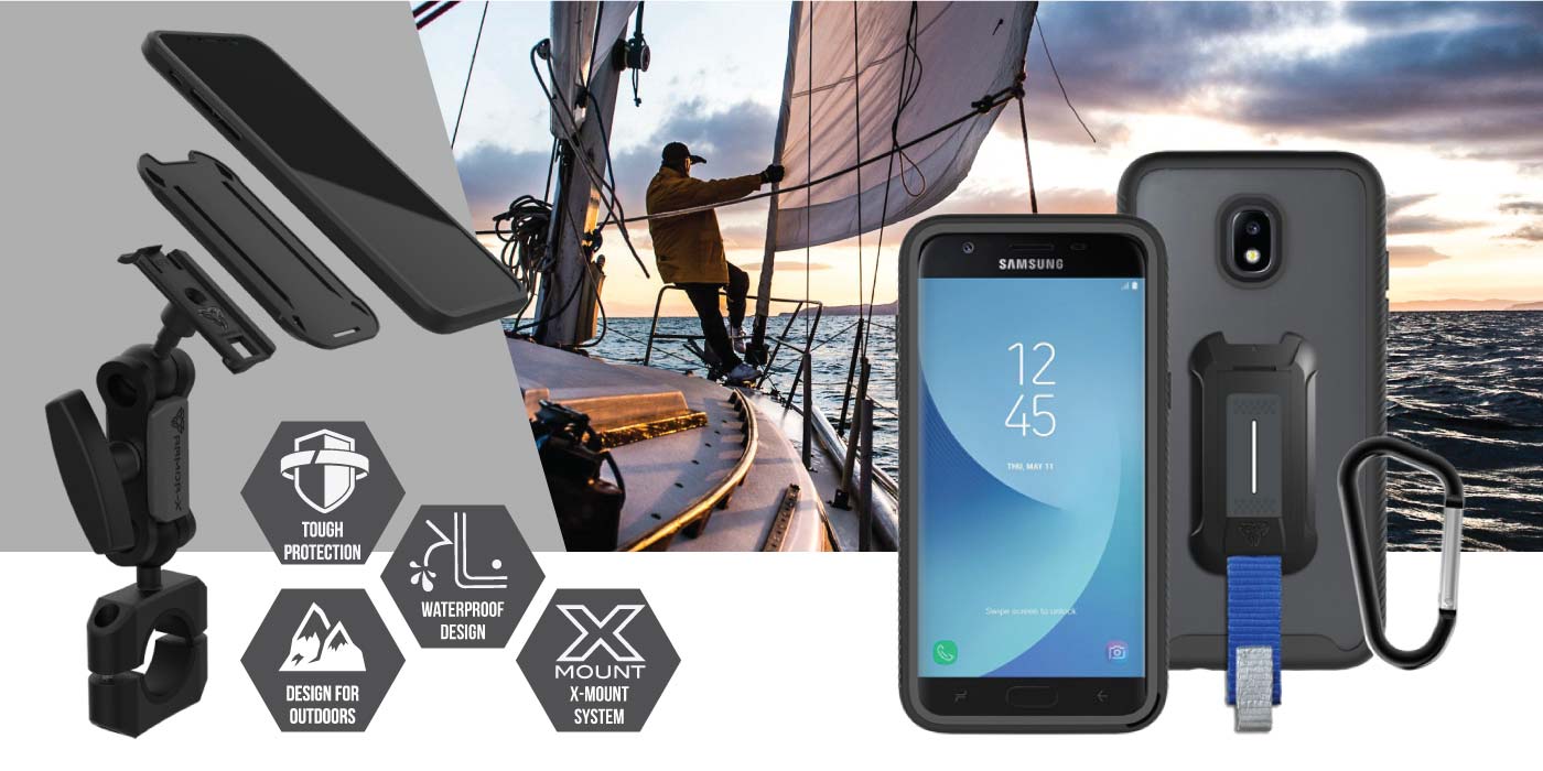 Samsung Galaxy J3 smartphones waterproof case. Samsung Galaxy J3 smartphones shockproof cases. Samsung Galaxy J3 smartphones Military-Grade mountable case. Samsung Galaxy J3 smartphones rugged cover design with best drop proof protection.