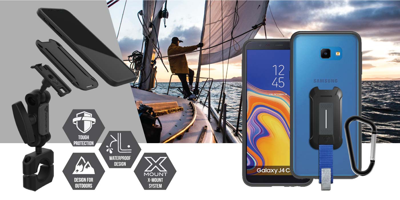 Samsung Galaxy J4 smartphones waterproof case. Samsung Galaxy J4 smartphones shockproof cases. Samsung Galaxy J4 smartphones Military-Grade mountable case. Samsung Galaxy J4 smartphones rugged cover design with best drop proof protection.