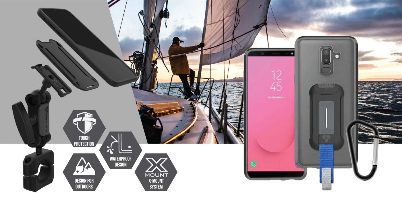 Samsung Galaxy J8 smartphones waterproof case. Samsung Galaxy J8 smartphones shockproof cases. Samsung Galaxy J8 smartphones Military-Grade mountable case. Samsung Galaxy J8 smartphones rugged cover design with best drop proof protection.