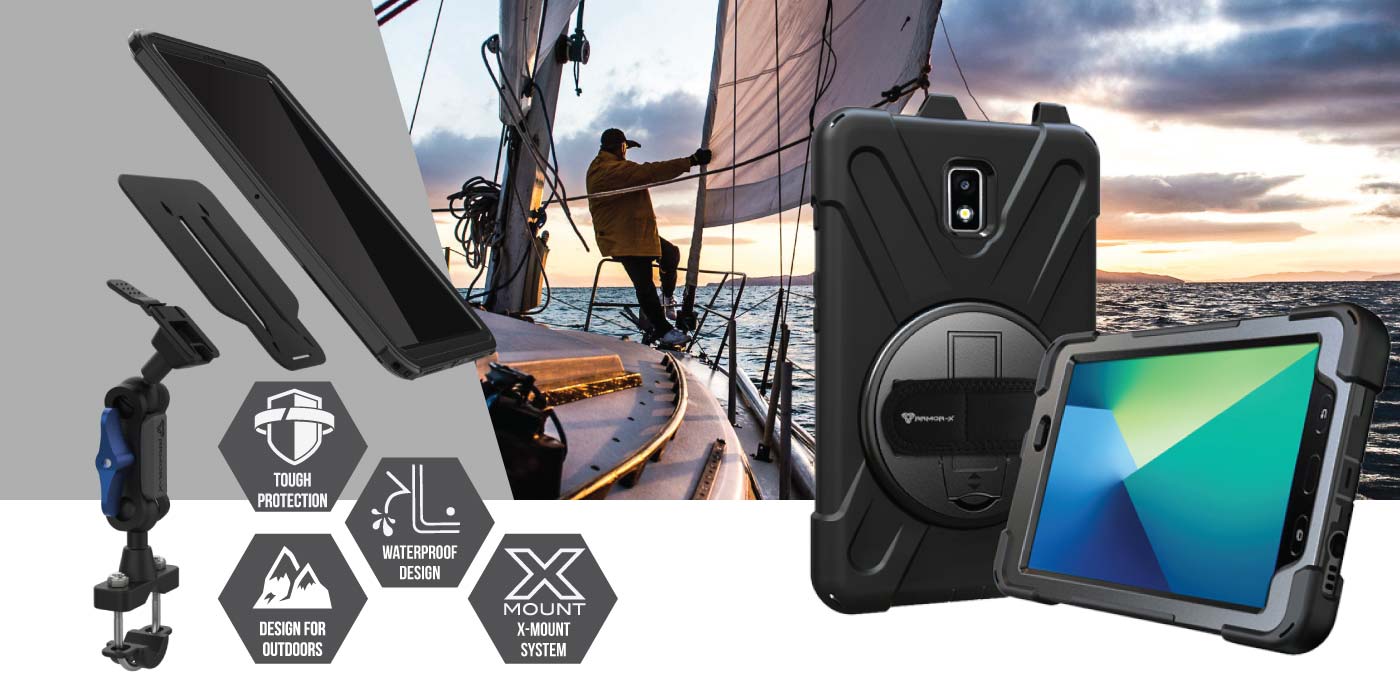 Samsung Galaxy Tab ACTIVE 2 T390 T395 waterproof case. Samsung Galaxy Tab ACTIVE 2 T390 T395 shockproof cases. Samsung Galaxy Tab ACTIVE 2 T390 T395 Military-Grade mountable case. Samsung Galaxy Tab ACTIVE 2 T390 T395 rugged cover design with best drop proof protection.