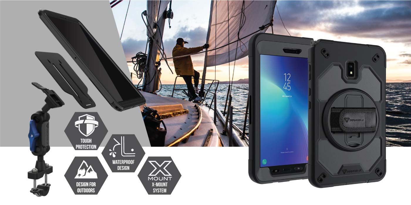 Samsung Galaxy Tab ACTIVE T570 T575 T577 Waterproof / Shockproof Case with mounting – ARMOR-X