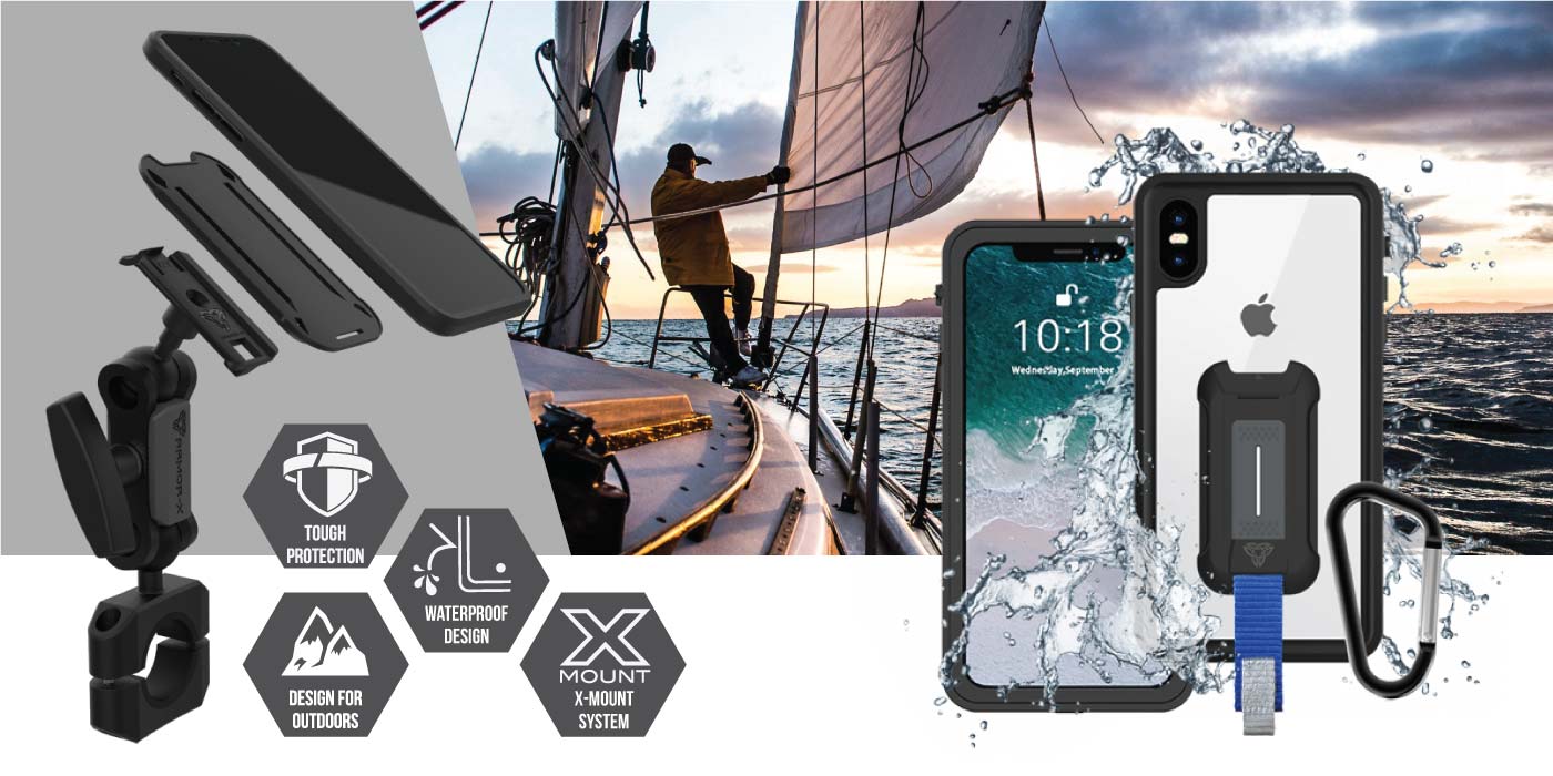 iPhone XS waterproof case. iPhone XS shockproof cases. iPhone XS Military-Grade mountable case. iPhone XS rugged cover design with best drop proof protection.