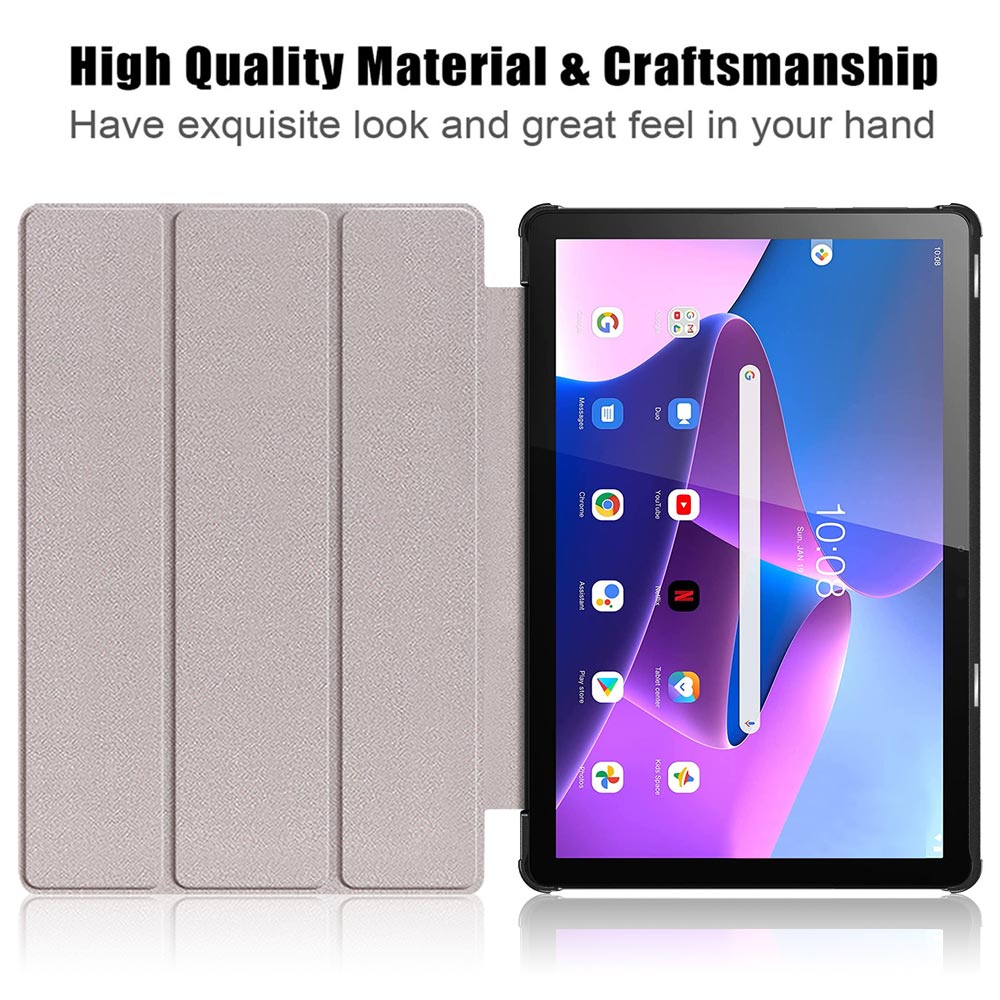 CVR-LN-M10-V3 | Lenovo Tab M10 ( Gen3 ) TB328 | Smart Tri-Fold Stand Magnetic PU Cover