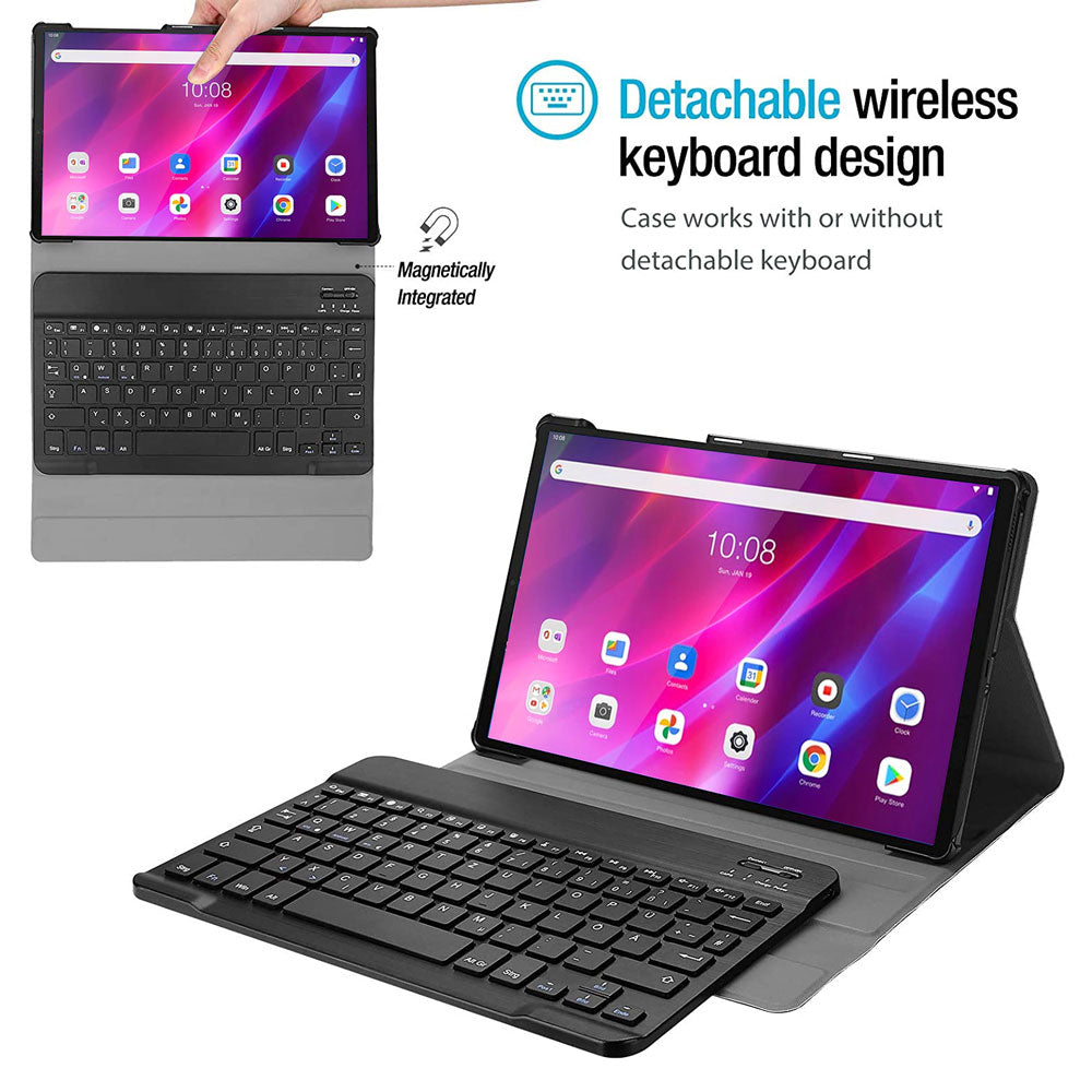 HKV-LN-K10 | Lenovo Tab K10 ( TB-X6C6F/X/L TB-X6C6NBF/X/L ) | Shockproof Case with Magnetic Detachable Wireless Keyboard