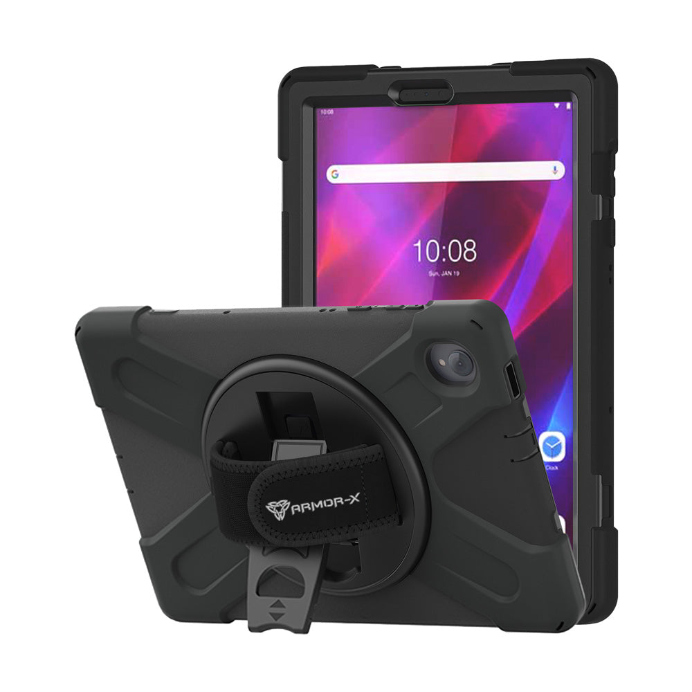 JLN-LN-K10 | Lenovo Tab K10 ( TB-X6C6F/X/L TB-X6C6NBF/X/L ) | Ultra 3 layers shockproof rugged case with hand strap & kick-stand