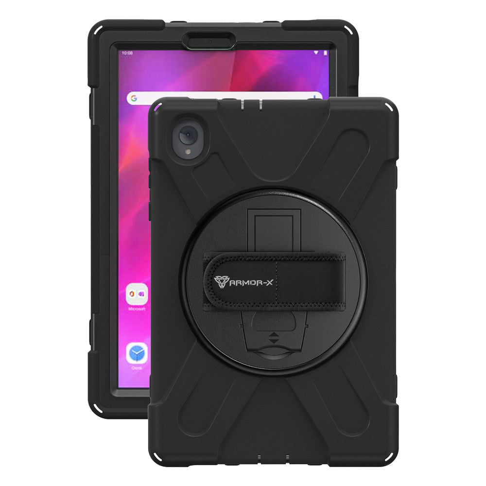 JLN-LN-K10 | Lenovo Tab K10 ( TB-X6C6F/X/L TB-X6C6NBF/X/L ) | Ultra 3 layers shockproof rugged case with hand strap & kick-stand