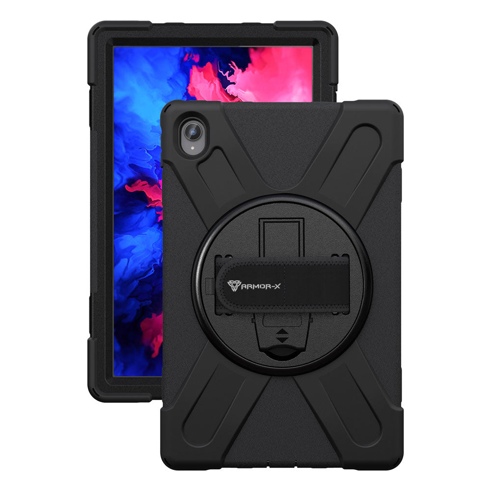 JLN-LN-P11 | Lenovo Tab P11 TB-J606 | Ultra 3 layers shockproof rugged case with hand strap & kick-stand