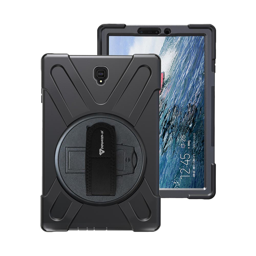 JLN-SS-T830 | Samsung Galaxy Tab S4 10.5 T830 T835 | Ultra 3 layers shockproof rugged case with hand strap and kick-stand