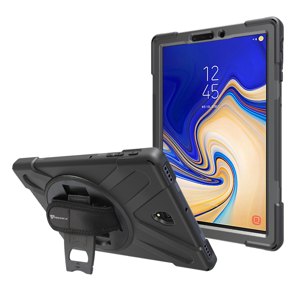 JLN-SS-T830 | Samsung Galaxy Tab S4 10.5 T830 T835 | Ultra 3 layers shockproof rugged case with hand strap and kick-stand