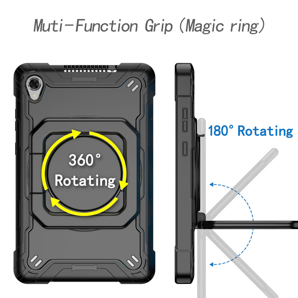 KON-LN-M8FHD | Lenovo Tab M8 (FHD) TB-8705 | Rugged case with kick-stand & folding grip