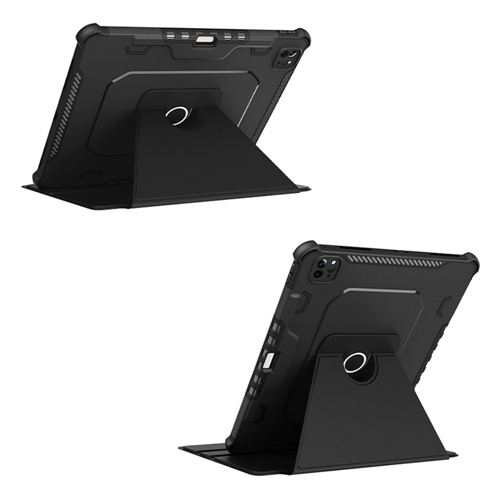 LCV-iPad-PR7 | iPad Pro 12.9 ( 3rd / 4th / 5th / 6th Gen. ) 2018 / 2020 / 2021 / 2022 | 360 Degree Rotating Stand Magnetic Smart Cover & Built in pen holder