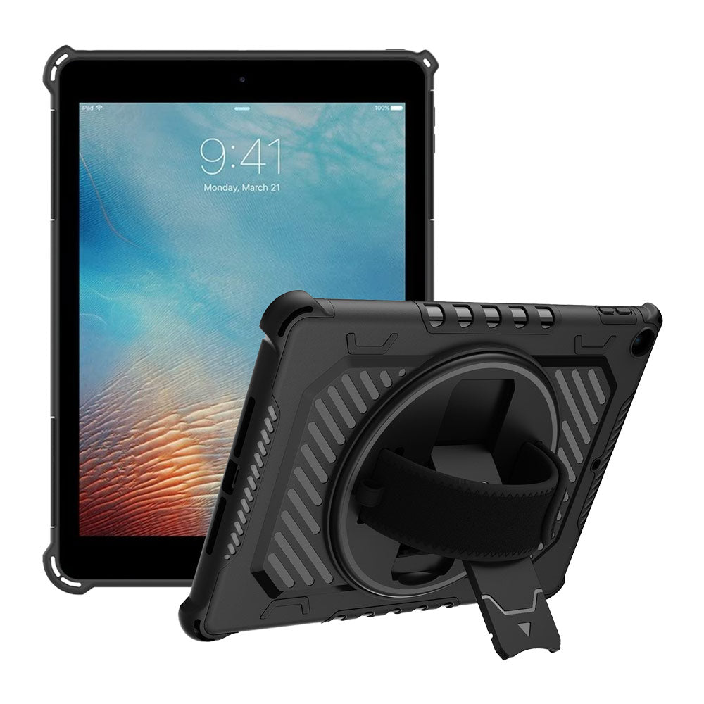 LGN-iPad-PR1 | iPad Pro 9.7 2016 | 2 Layers Shockproof Rugged Case with Hand Strap and Kick-stand
