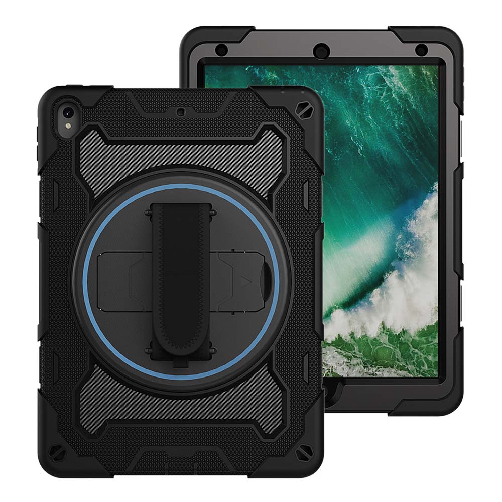 NBN-iPad-PR3 | iPad Pro 10.5 2017 | Ultra 3 Layers Shockproof Rugged Case with Hand Strap and Kick-Stand
