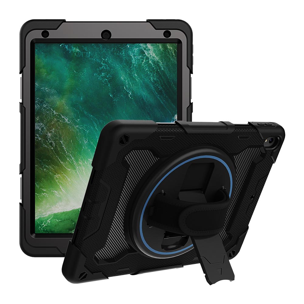 NBN-iPad-PR3 | iPad Pro 10.5 2017 | Ultra 3 Layers Shockproof Rugged Case with Hand Strap and Kick-Stand