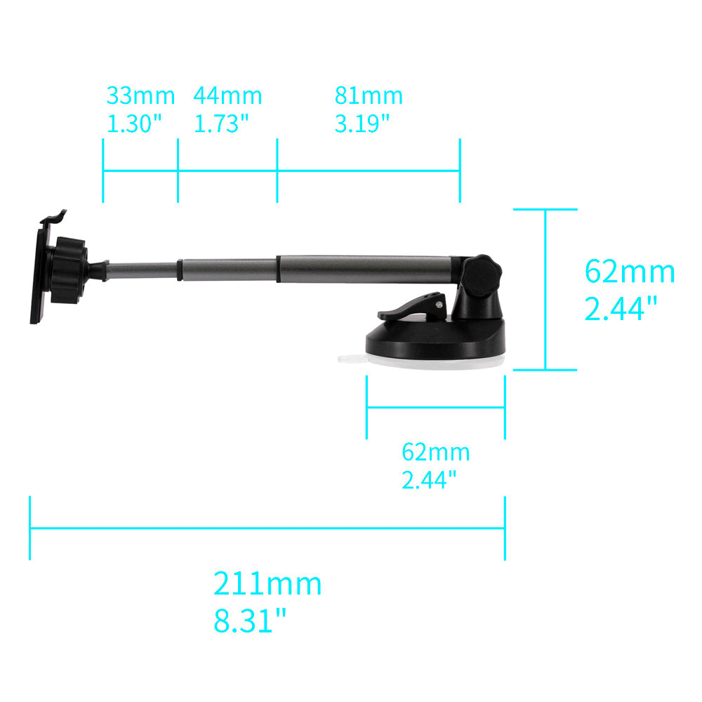 X134K | Telescopic Suction Cup Mount | TYPE-K For ActiveKEY