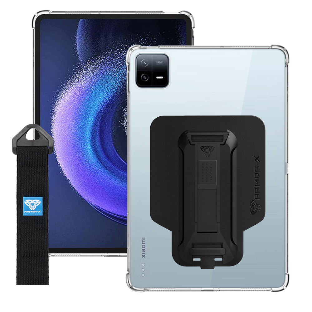 ZXS-Mi-PAD6 | Xiaomi Pad 6 / 6 Pro | 4 corner protection case w/ hand strap kick stand & X-mount