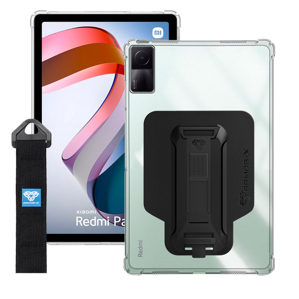 ZXS-Mi-RMPCL | Xiaomi Redmi Pad | 4 corner protection case w/ hand strap kick stand & X-mount