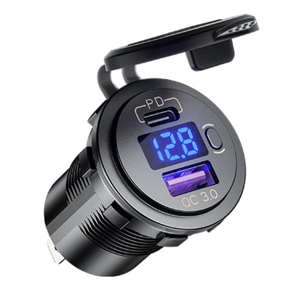 CHR-VC2 | Smart Car Charger with Display Power Button