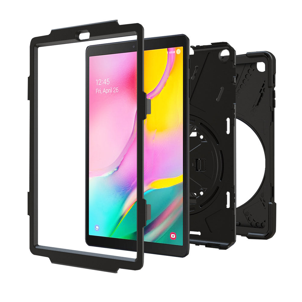 JLN-iPad-N4 | iPad 10.2 (7th & 8th & 9th Gen.) 2019 / 2020 / 2021 | Ultra 3 layers shockproof rugged case with hand strap and kick-stand & pen holder