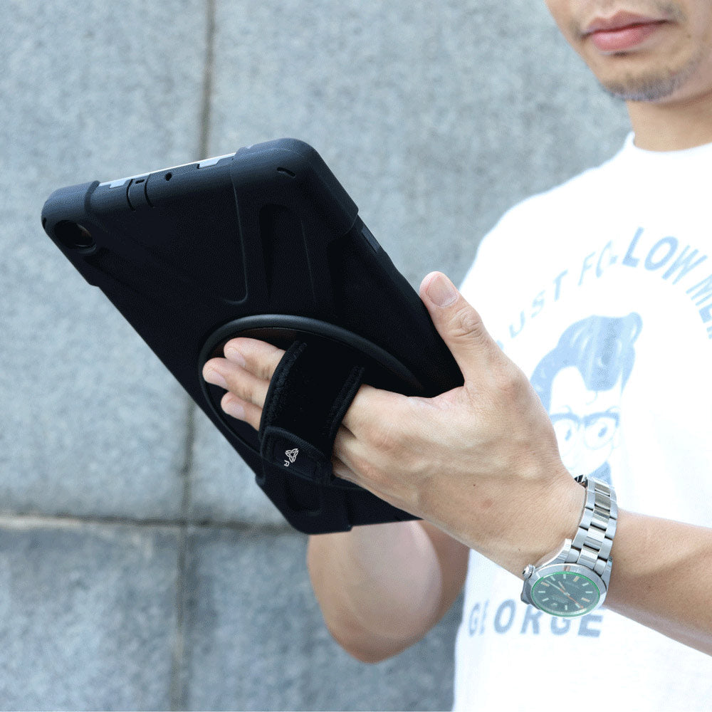 JLN-iPad-A2 | iPad Air 2 | Ultra 3 Layers Shockproof Rugged Case With Hand Strap,  Kick-stand & Wireless Charging Pen Holder