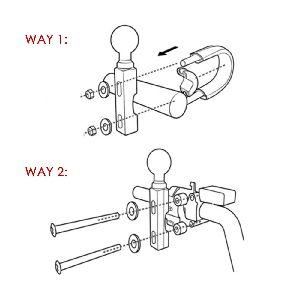 UMT-P34 | Motorcycle Brake / Clutch / Perch Universal Mount | Design for Tablet