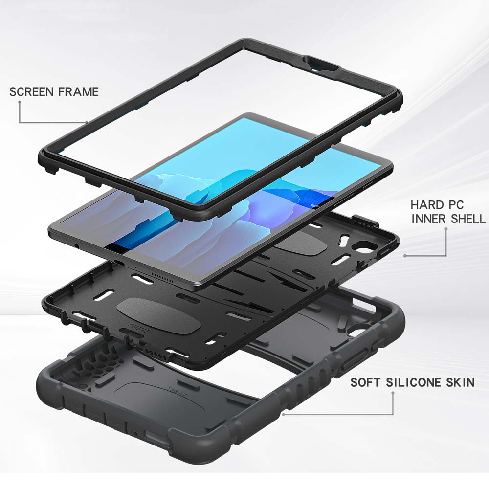 VRN-SS-S7FE | Samsung Galaxy Tab S8+ S8 Plus SM-X800 / X806 | 3 layers Protective Rugged Case with kick-stand