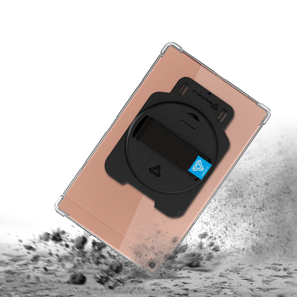 ZUN-SS-T515 | Samsung Galaxy Tab A 10.1 (2019) T510 T515 | 4 corner protection case w/ hand strap & kickstand
