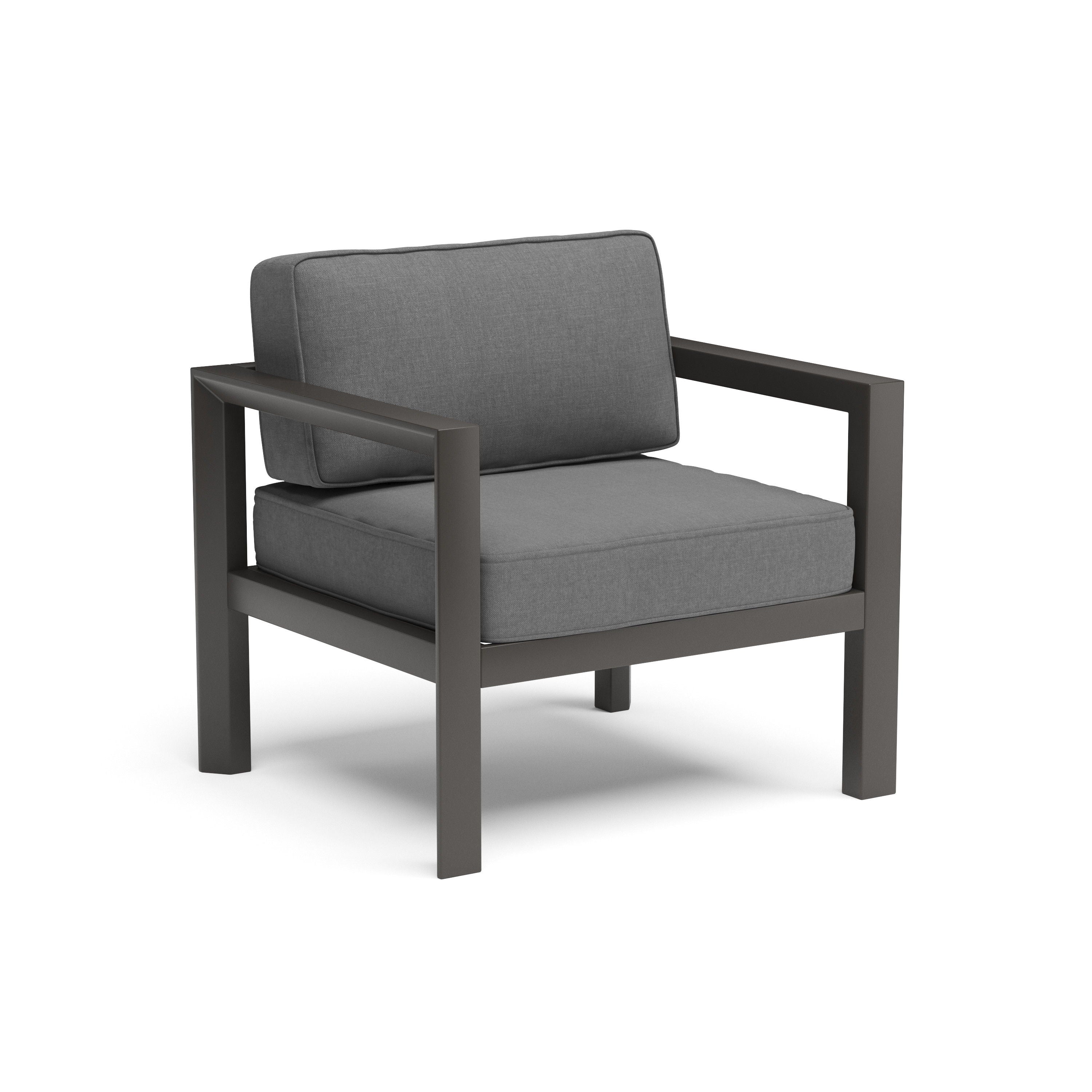 Grayton - Outdoor Aluminum Lounge Chair - Gray, Dark - 25.5