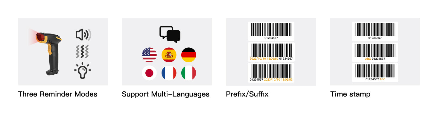 Inateck BCST-21 Barcode Scanner-Settings