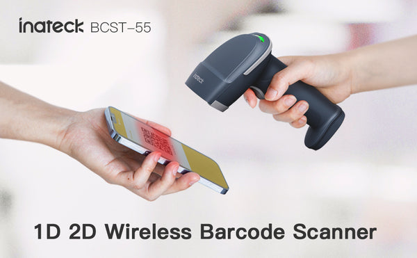 Inateck BCST-55 2D Wireless Barcode Scanner