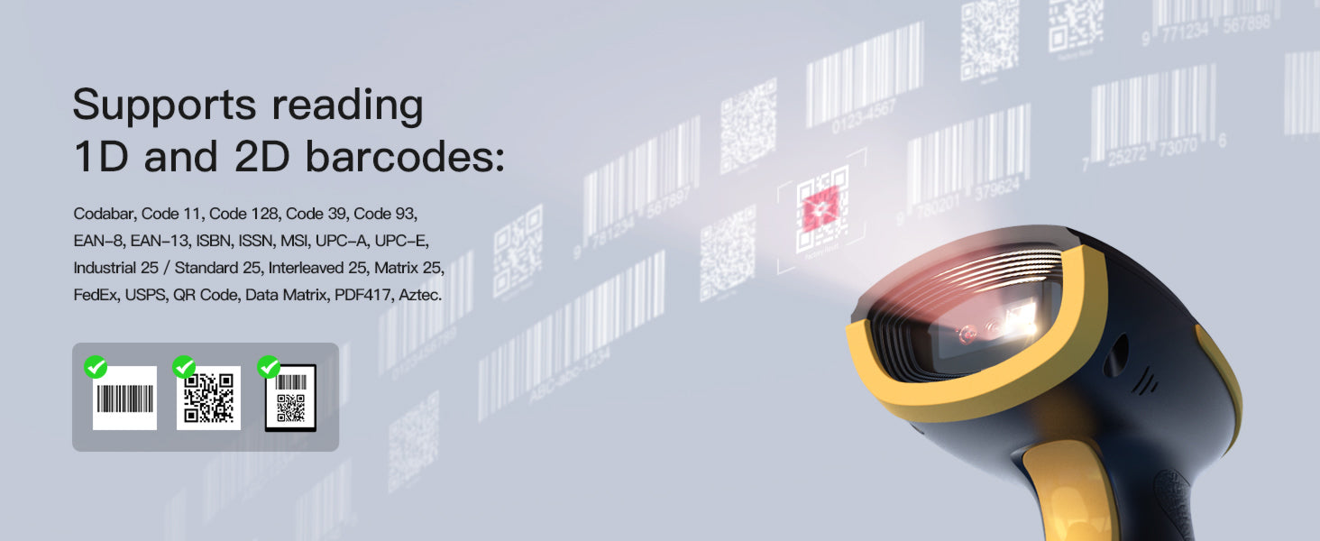 Inateck BCST-23 2D Bluetooth Barcode Scanner-3