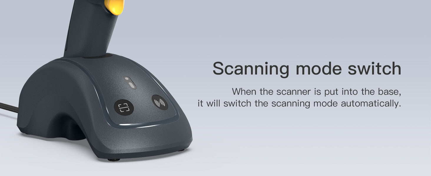 2D Wireless Bluetooth® 5.3 Barcode Scanner with Smart Base & Mega