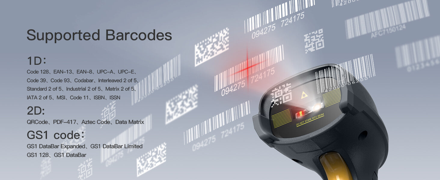 Inateck BCST-91 2D Bluetooth Barcode Scanner-5