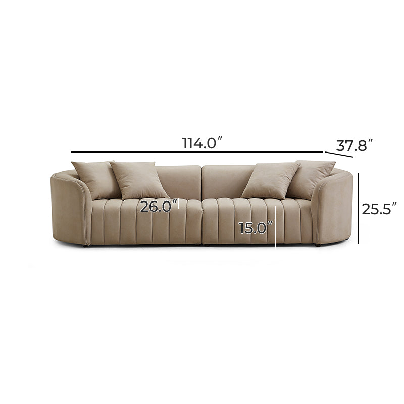 Hot - Channel Tufted Light Gray Loveseat