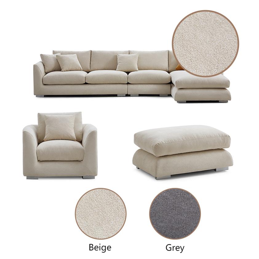 Polyester Feathers Sofa Covers Set 2 (Sectional + Armchair + Ottoman)