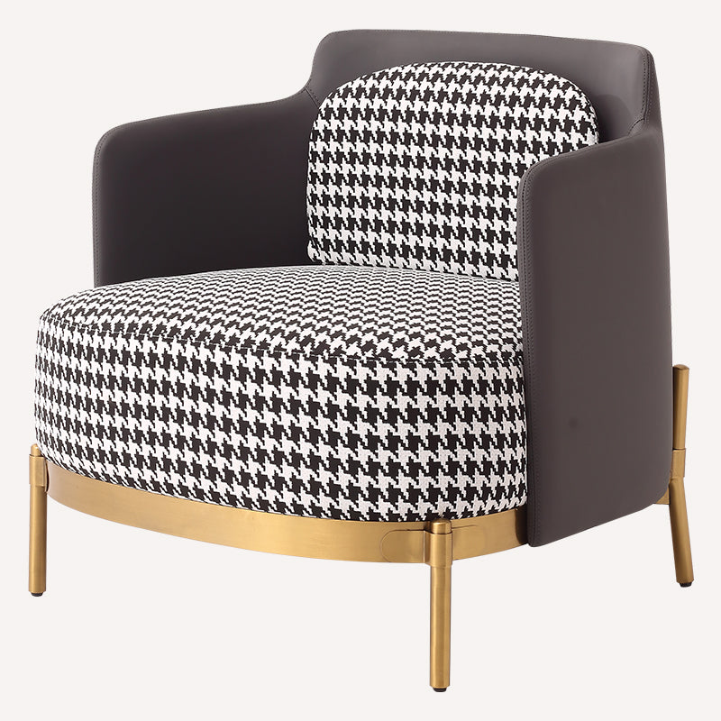 Houndstooth Barrel Chair