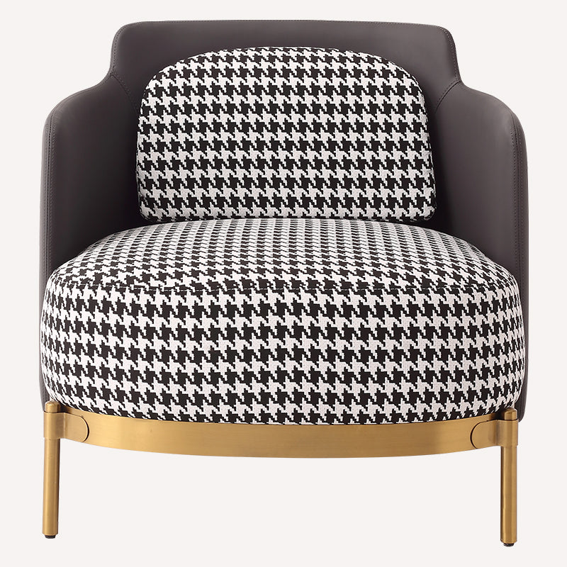 Houndstooth Barrel Chair