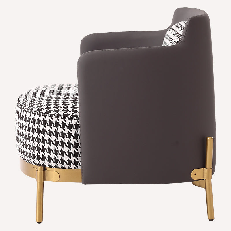 Houndstooth Barrel Chair