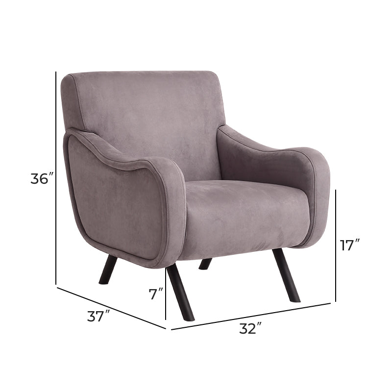 Gray Suede Lady Chair