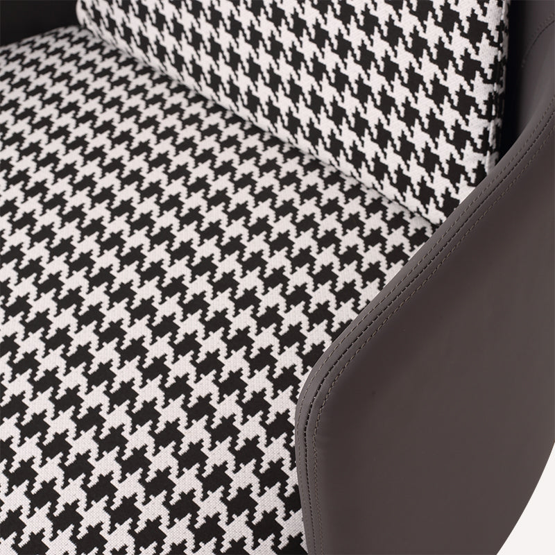 Houndstooth Barrel Chair