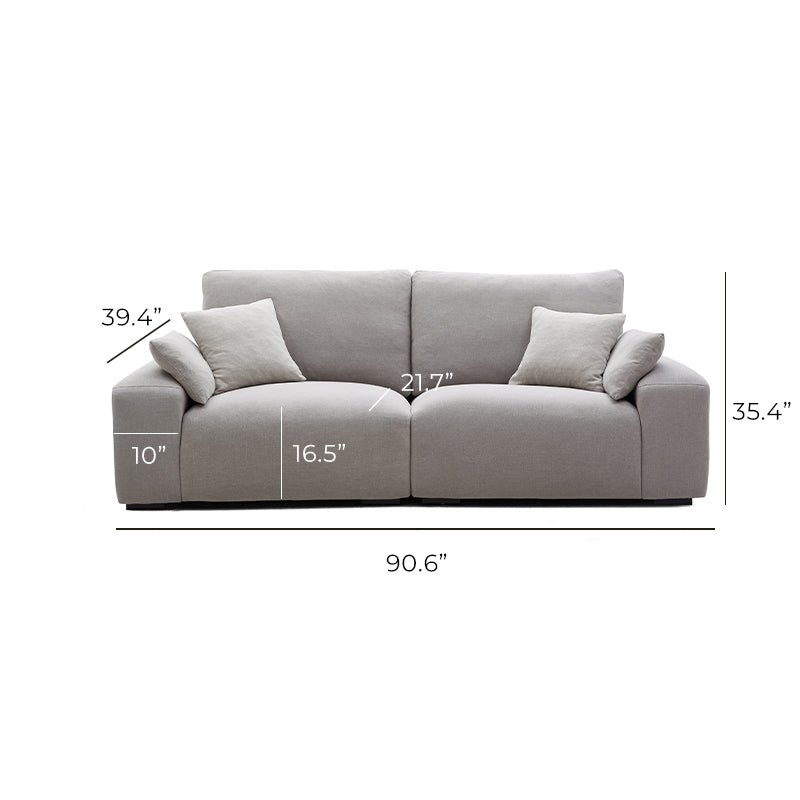 FLASH SALE - Gray Comfy Linen Loveseat