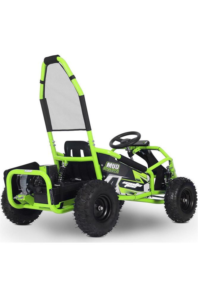 MotoTec Mud Monster Kids Electric 48v 1000w Go Kart Full Suspension Green