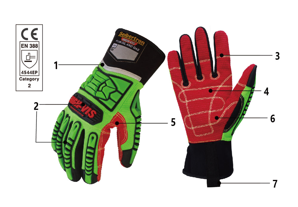 Seibertron HIGH-VIS HDC5 Level 5 Cut Resistant Deckhand Seibertron HIGH-VIS HDC5 Level 5 Cut Resistant Deckhand