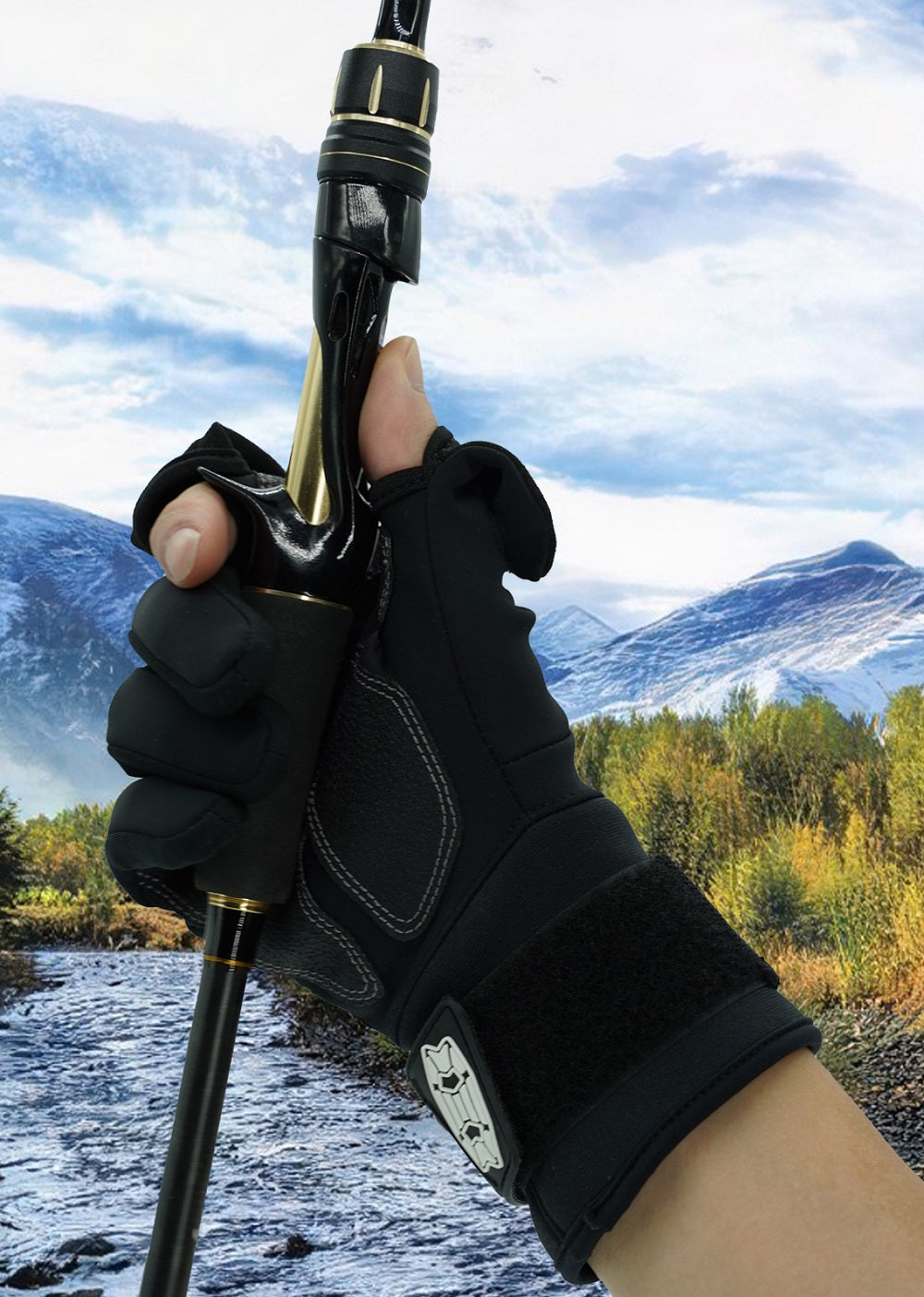 Seibertron W.G.F.G 2.0 Water Resistant Winter Fishing Gloves with Magn