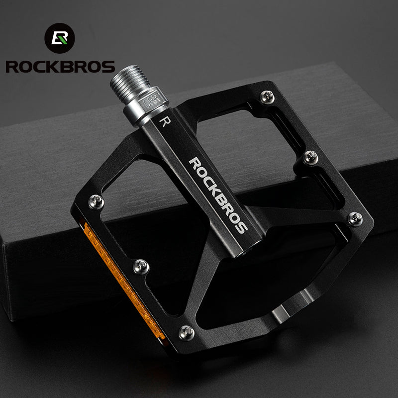 ROCKBROS Bicycle Pedal Aluminum Alloy Light Anti-skid for MTB Multiple Colors Waterproof Flat Pedals Cycling Accessories