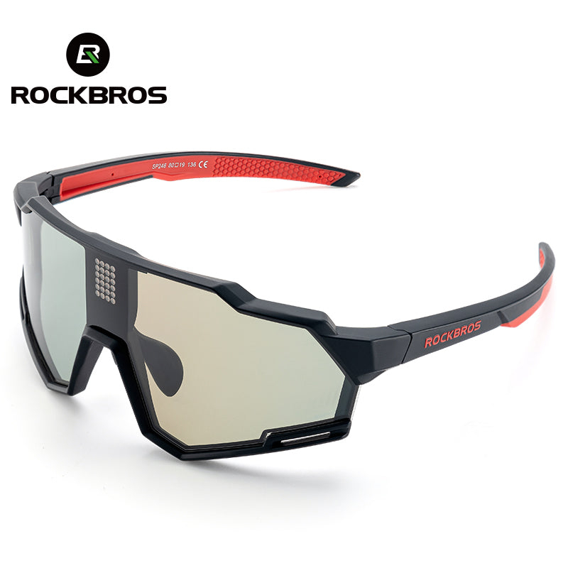 ROCKBROS Cycling Photochromic Glasses Electronic Color Changing SunGlasses Clear