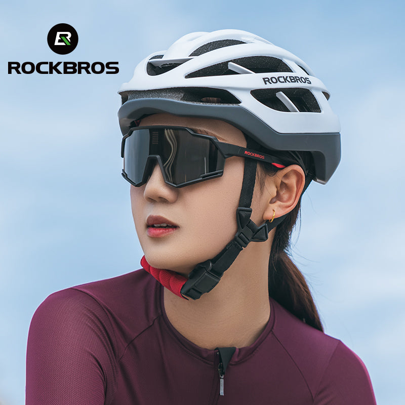 ROCKBROS Cycling Photochromic Glasses Electronic Color Changing SunGlasses Clear